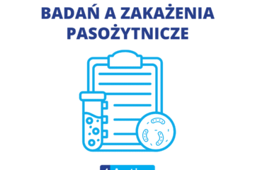 Wyniki badań wskazujące na zakażenie pasożytnicze