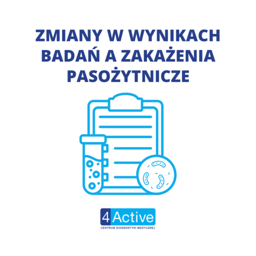 Wyniki badań wskazujące na zakażenie pasożytnicze 4Active